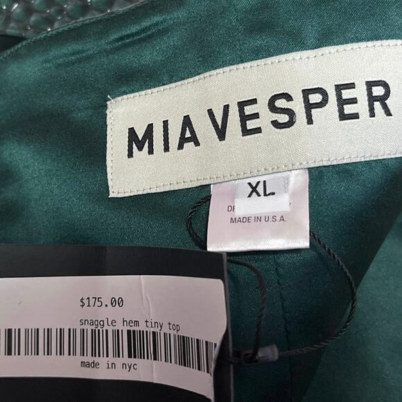 NEW Mia Vesper Blue Green Crocodile Snaggle Snakeskin Animal Crop Leather Top XL - Picture 4 of 5